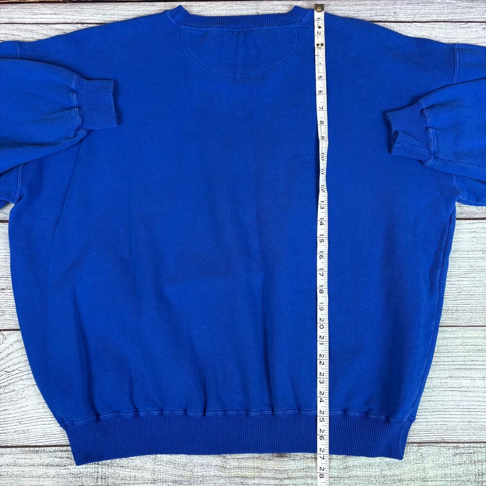 Vintage 1990s University of Kansas Jayhawks Embroidered Crewneck - Picture 6 of 8